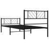 Stella Homewares Metal Bed Frame without Mattress with Footboard Black 107x203 cm King Single