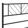 Stella Homewares Metal Bed Frame without Mattress with Footboard Black 150x200 cm