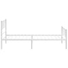 Stella Homewares Metal Bed Frame without Mattress with Footboard White 107x203 cm King Single