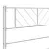 Stella Homewares Metal Bed Frame without Mattress with Footboard White 150x200 cm