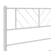 Stella Homewares Metal Bed Frame without Mattress with Footboard White 183x203 cm King