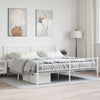 Stella Homewares Metal Bed Frame without Mattress with Footboard White 183x203 cm King