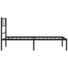 Stella Homewares Metal Bed Frame without Mattress with Headboard Black 107x203 cm King Single
