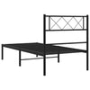 Stella Homewares Metal Bed Frame without Mattress with Headboard Black 107x203 cm King Single