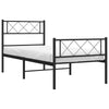Stella Homewares Metal Bed Frame without Mattress with Footboard Black 107x203 cm King Single