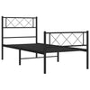 Stella Homewares Metal Bed Frame without Mattress with Footboard Black 107x203 cm King Single