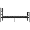 Stella Homewares Metal Bed Frame without Mattress with Footboard Black 107x203 cm King Single