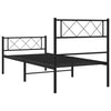 Stella Homewares Metal Bed Frame without Mattress with Footboard Black 107x203 cm King Single