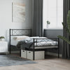 Stella Homewares Metal Bed Frame without Mattress with Footboard Black 107x203 cm King Single