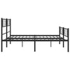 Stella Homewares Metal Bed Frame without Mattress with Footboard Black 183x203 cm King