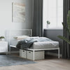 Stella Homewares Metal Bed Frame without Mattress with Headboard White 107x203 cm King Single