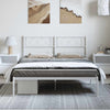 Stella Homewares Metal Bed Frame without Mattress with Headboard White 150x200 cm