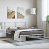 Stella Homewares Metal Bed Frame without Mattress with Headboard White 150x200 cm
