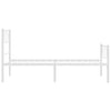 Stella Homewares Metal Bed Frame without Mattress with Footboard White 107x203 cm King Single