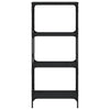 Stella Homewares Bookcase 4-Tier Black 59x35x132 cm Engineered Wood