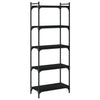 Stella Homewares Bookcase 5-Tier Black 60x30x154 cm Engineered Wood