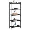 Stella Homewares Bookcase 5-Tier Black 60x30x154 cm Engineered Wood