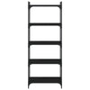 Stella Homewares Bookcase 5-Tier Black 60x30x154 cm Engineered Wood