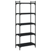 Stella Homewares Bookcase 5-Tier Black 60x30x154 cm Engineered Wood