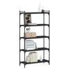Stella Homewares Bookcase 5-Tier Black 80x30x154 cm Engineered Wood
