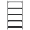 Stella Homewares Bookcase 5-Tier Black 80x30x154 cm Engineered Wood