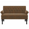Stella Homewares Bench with Backrest Brown 120x62x75.5 cm Faux Suede Leather