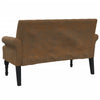 Stella Homewares Bench with Backrest Brown 120x62x75.5 cm Faux Suede Leather