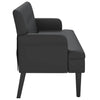 Stella Homewares Bench with Backrest Black 112x65.5x75 cm Faux Leather