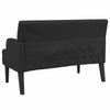 Stella Homewares Bench with Backrest Black 112x65.5x75 cm Faux Leather