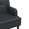 Stella Homewares Bench with Backrest Black 112x65.5x75 cm Faux Leather