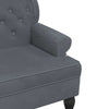 Stella Homewares Bench with Backrest Dark Grey 119.5x64.5x75 cm Velvet