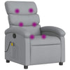 Stella Homewares Massage Recliner Chair Light Grey Fabric