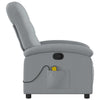 Stella Homewares Massage Recliner Chair Light Grey Fabric