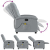 Stella Homewares Massage Recliner Chair Light Grey Fabric