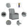 Stella Homewares Massage Recliner Chair Light Grey Fabric
