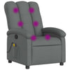 Stella Homewares Massage Recliner Chair Dark Grey Fabric