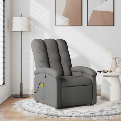 Stella Homewares Massage Recliner Chair Dark Grey Fabric