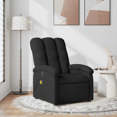 Stella Homewares Massage Recliner Chair Black Fabric