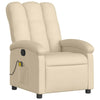 Stella Homewares Massage Recliner Chair Cream Fabric