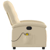 Stella Homewares Massage Recliner Chair Cream Fabric
