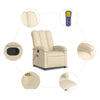Stella Homewares Massage Recliner Chair Cream Fabric