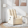 Stella Homewares Massage Recliner Chair Cream Fabric