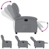 Stella Homewares Recliner Chair Light Grey Fabric