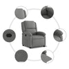 Stella Homewares Recliner Chair Dark Grey Fabric