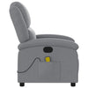 Stella Homewares Massage Recliner Chair Light Grey Fabric