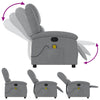 Stella Homewares Massage Recliner Chair Light Grey Fabric