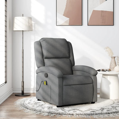 Stella Homewares Massage Recliner Chair Dark Grey Fabric