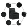 Stella Homewares Recliner Chair Black Faux Leather