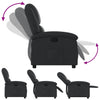 Stella Homewares Recliner Chair Black Real Leather
