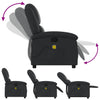 Stella Homewares Massage Recliner Chair Black Real Leather